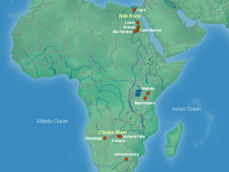 Africa River Map