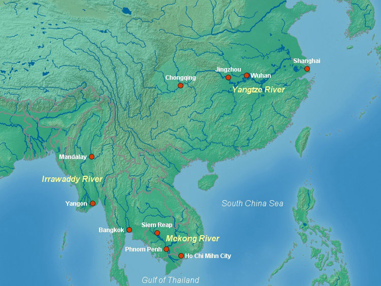 Asia River Map
