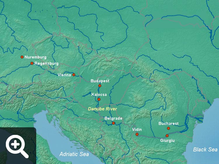 Danube River Map