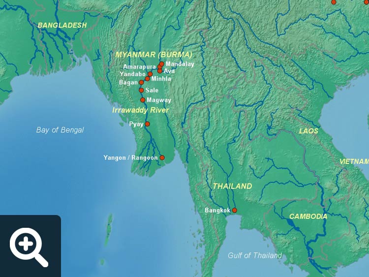 Myanmar River Map
