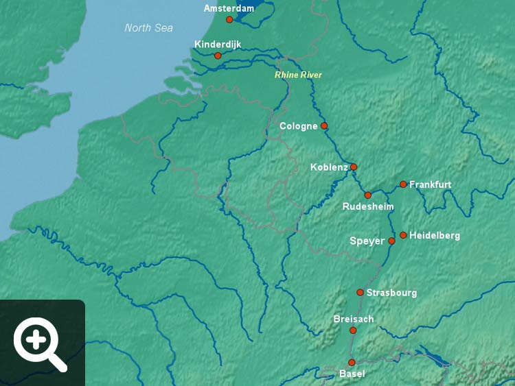 Rhine River Map